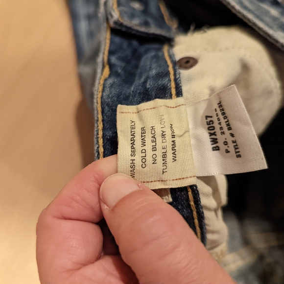 Women's Low Rise Flare Blue Jeans - Picture 6 of 10